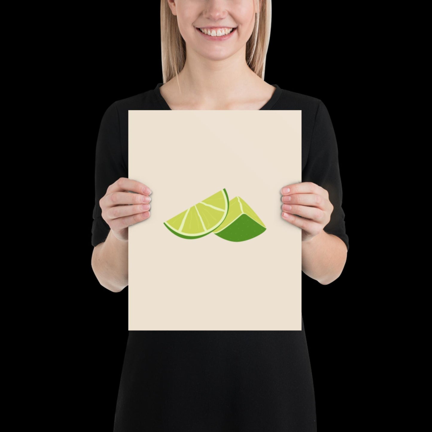 Limes Spicy Margarita Beige Wall Print | Bar Cart Art | Cherry Print | Cocktail Poster | Bold Prints | A1 A2 Physical Print | Kitchen Art