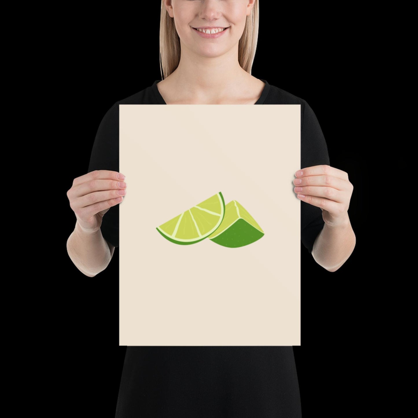 Limes Spicy Margarita Beige Wall Print | Bar Cart Art | Cherry Print | Cocktail Poster | Bold Prints | A1 A2 Physical Print | Kitchen Art