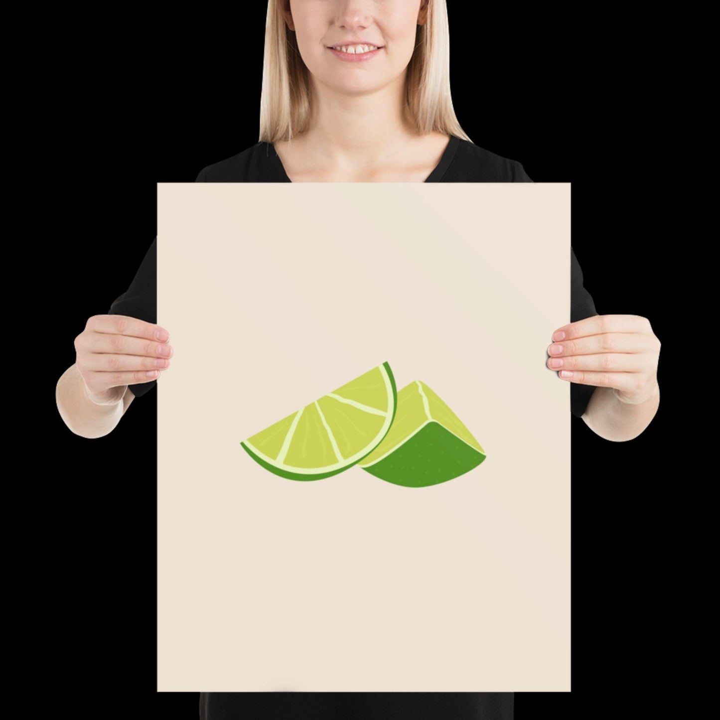 Limes Spicy Margarita Beige Wall Print | Bar Cart Art | Cherry Print | Cocktail Poster | Bold Prints | A1 A2 Physical Print | Kitchen Art