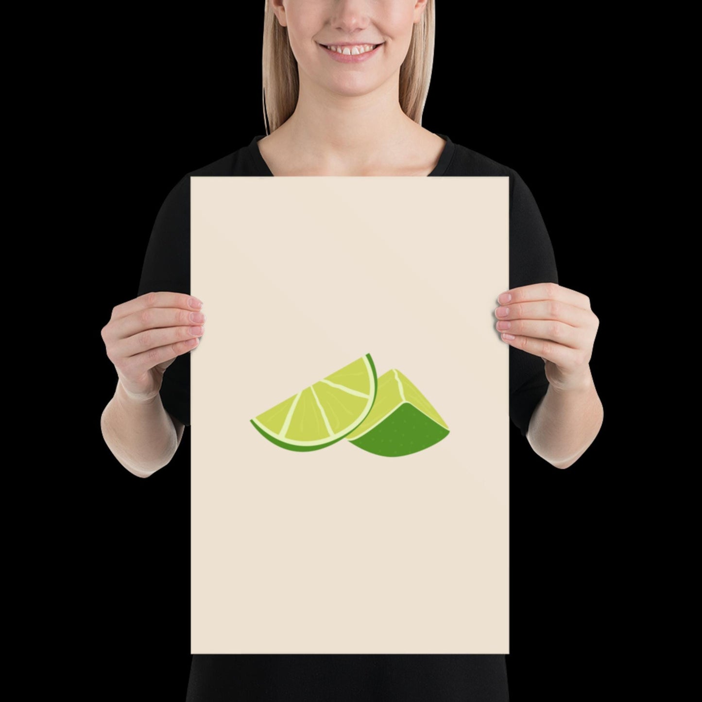 Limes Spicy Margarita Beige Wall Print | Bar Cart Art | Cherry Print | Cocktail Poster | Bold Prints | A1 A2 Physical Print | Kitchen Art