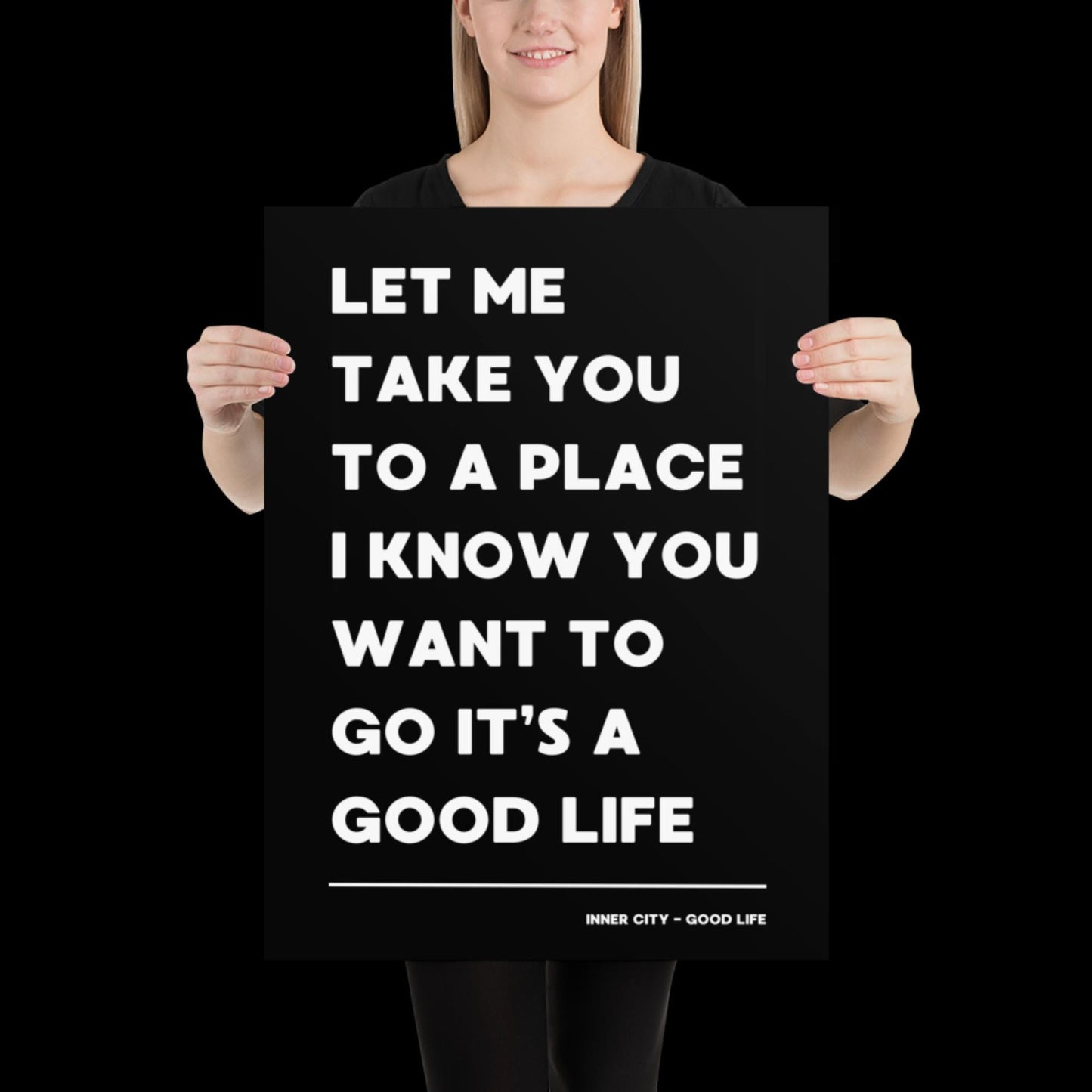 It's a Good Life Black and White Lyric Wall Print | Music Poster | Wall Art | A5 A4 A3 | Typographic | Lyrics | Custom Print | Wall Decor