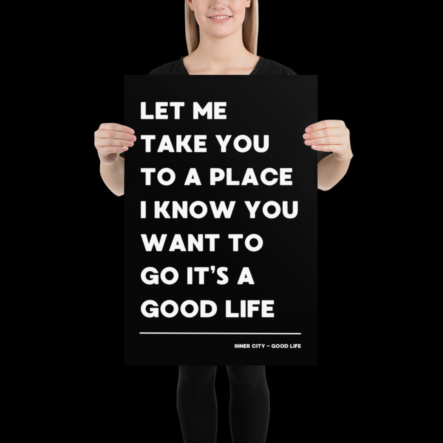 It's a Good Life Black and White Lyric Wall Print | Music Poster | Wall Art | A5 A4 A3 | Typographic | Lyrics | Custom Print | Wall Decor