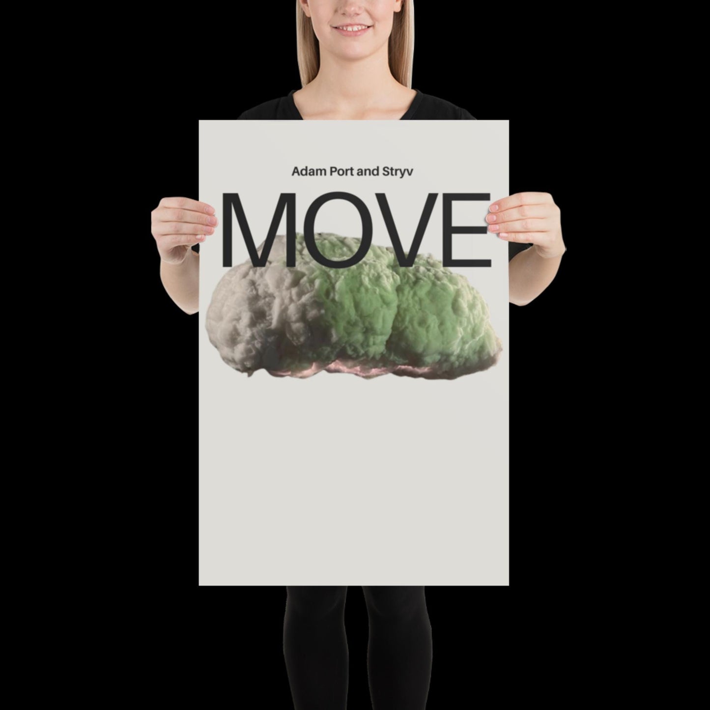 Move Inspired Print Green Cloud - Adam Port Stryv Keinemusik Wall Art for House EDM Ibiza Festival Rave Art Decor House Music Disco Funky