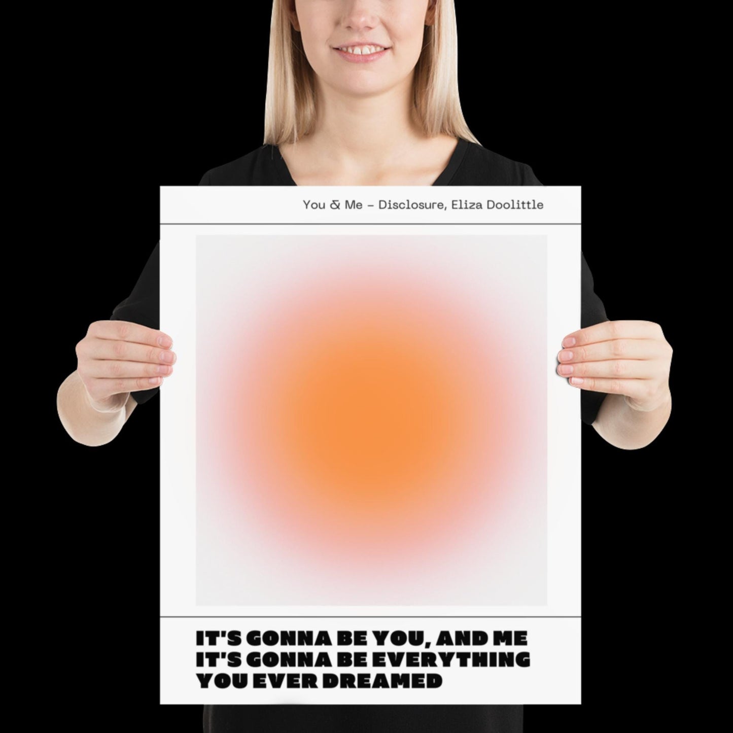 You and Me Orange Aura Print - Disclosure Wall Art for House EDM Ibiza Festival Rave Art Decor House Music Disco Ball Funky