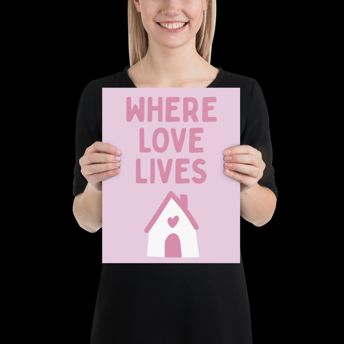 Where Love Lives Alison Limerick Inspired Lyric Print Pink - Ibiza Funky Disco House Music A1 A2 A3 Typographic Ball Aesthetic Poster