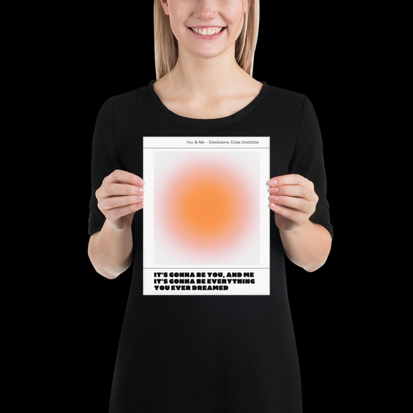 You and Me Orange Aura Print - Disclosure Wall Art for House EDM Ibiza Festival Rave Art Decor House Music Disco Ball Funky