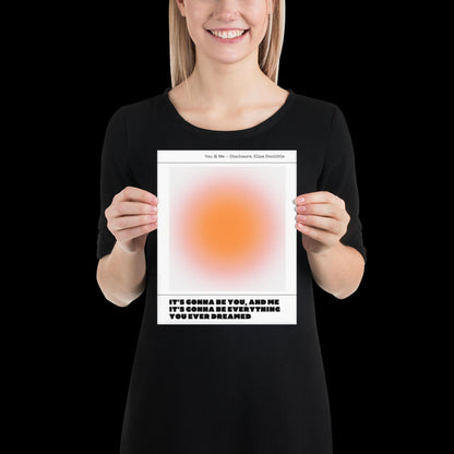 You and Me Orange Aura Print - Disclosure Wall Art for House EDM Ibiza Festival Rave Art Decor House Music Disco Ball Funky