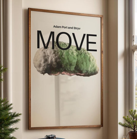 Move Inspired Print Green Cloud - Adam Port Stryv Keinemusik Wall Art for House EDM Ibiza Festival Rave Art Decor House Music Disco Funky