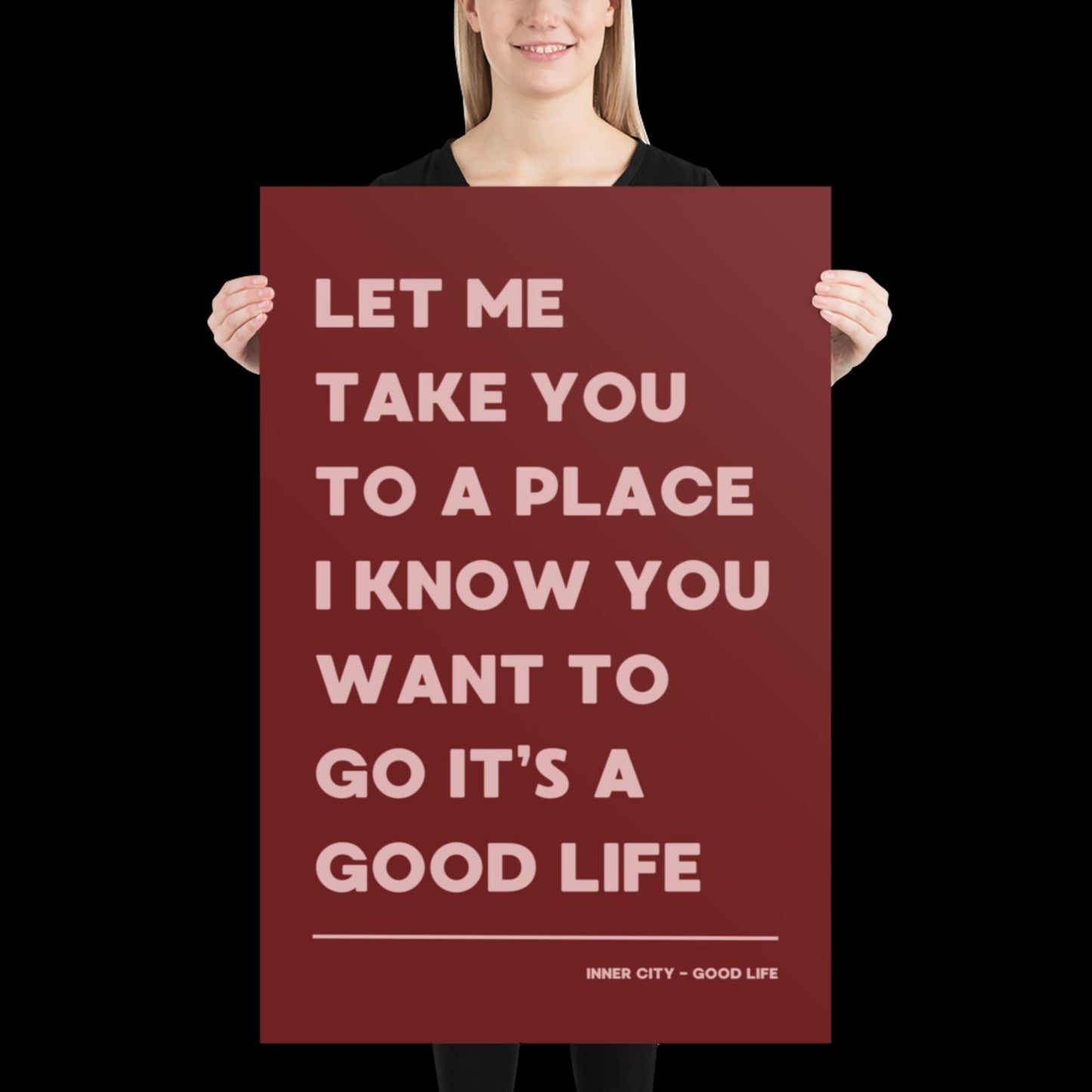 It's a Good Life Red Lyric Wall Print | Music Poster | Wall Art | A5 A4 A3 | Typographic | Lyrics | Custom Print | Wall Decor