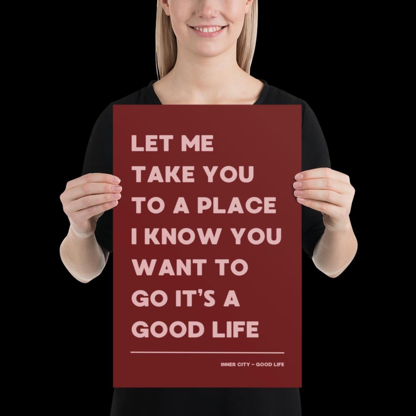 It's a Good Life Red Lyric Wall Print | Music Poster | Wall Art | A5 A4 A3 | Typographic | Lyrics | Custom Print | Wall Decor