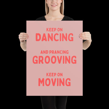 Music is The Answer Typographic Neon Red Wall Print - Ibiza Art Bold Typographic Colourful House Music Poster Groovy Bar Disco Funky