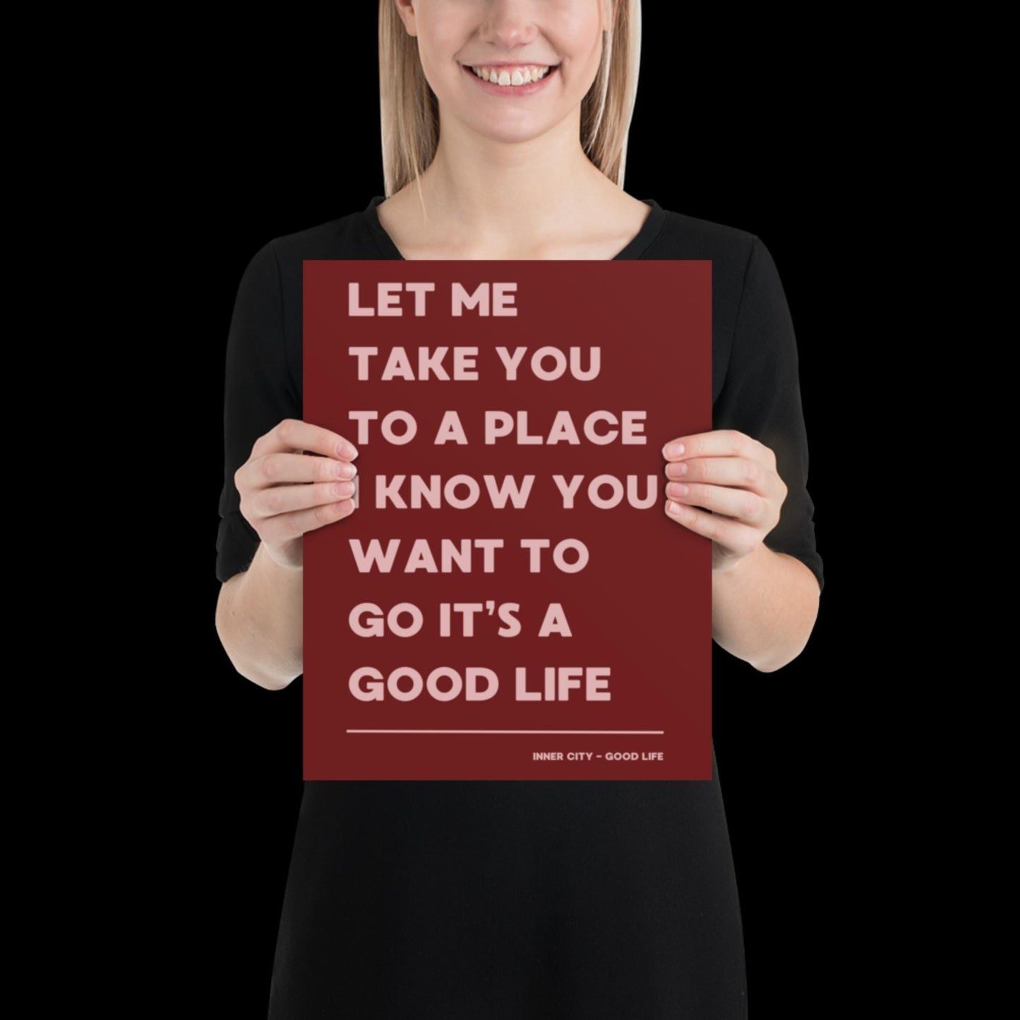 It's a Good Life Red Lyric Wall Print | Music Poster | Wall Art | A5 A4 A3 | Typographic | Lyrics | Custom Print | Wall Decor