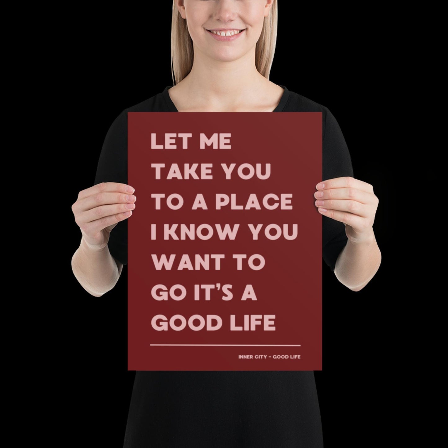 It's a Good Life Red Lyric Wall Print | Music Poster | Wall Art | A5 A4 A3 | Typographic | Lyrics | Custom Print | Wall Decor