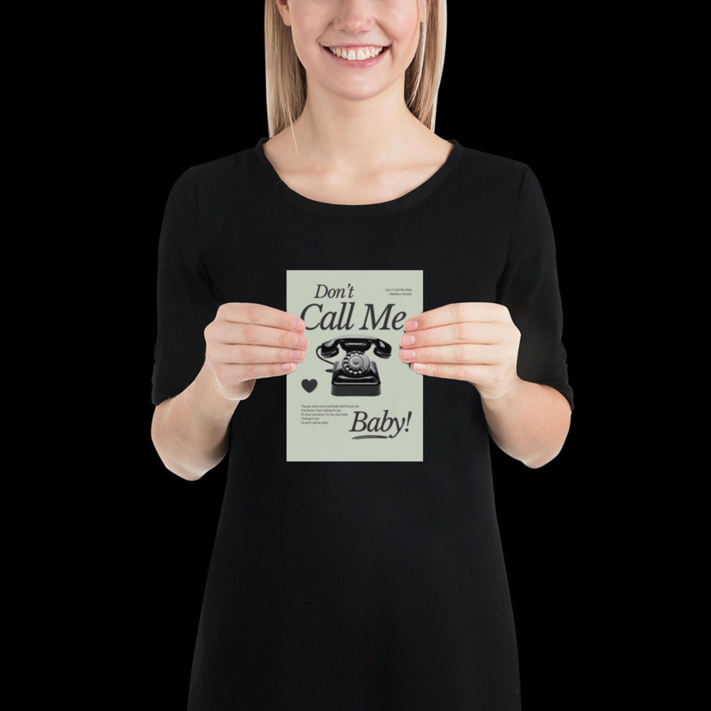 Don't Call Me Baby Print | Madison Avenue | House Music Poster | Lyric Print | Music Poster | Wall Art | House Music | Wall Decor | DJ Ibiza
