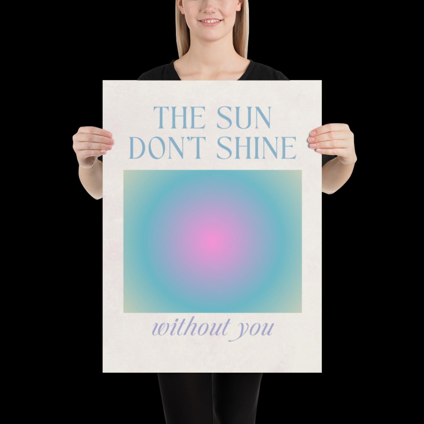 The Sun Don't Shine Without You I Sonnetanz | Music Poster | Wall Art | House Music Poster | Bold | DJ | Trance | Techno | Electronic Music