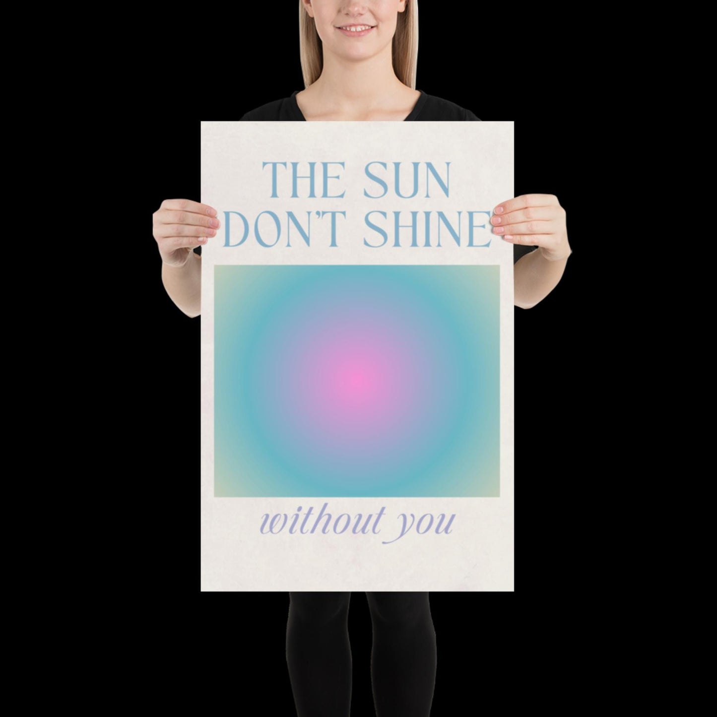 The Sun Don't Shine Without You I Sonnetanz | Music Poster | Wall Art | House Music Poster | Bold | DJ | Trance | Techno | Electronic Music