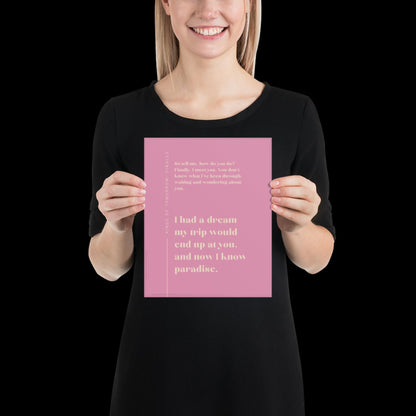 Finally Kings of Tomorrow Inspired Lyric Print Pink and Beige - Ibiza Funky Disco House Music A1 A2 A3 Typographic Disco Ball