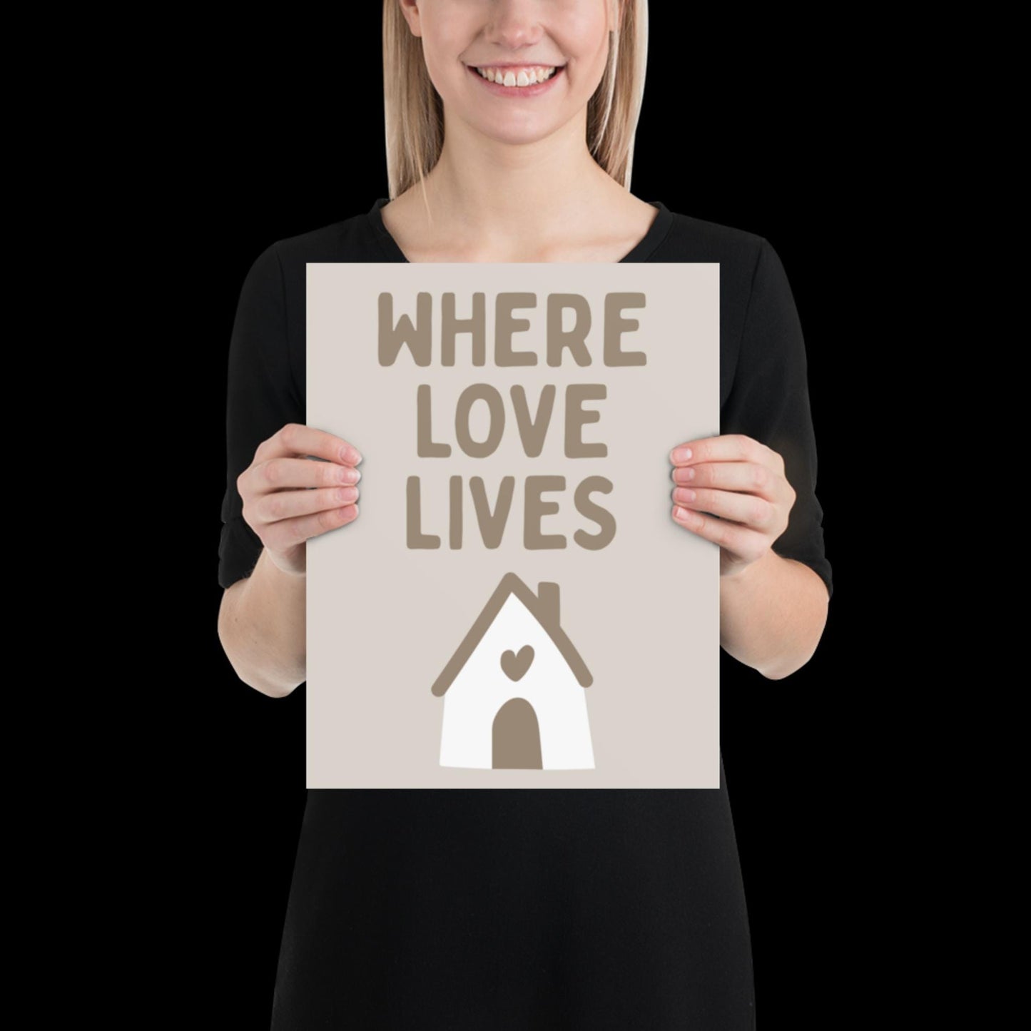Where Love Lives Alison Limerick Inspired Lyric Print Beige - Ibiza Funky Disco House Music A1 A2 A3 Typographic Ball Aesthetic Poster