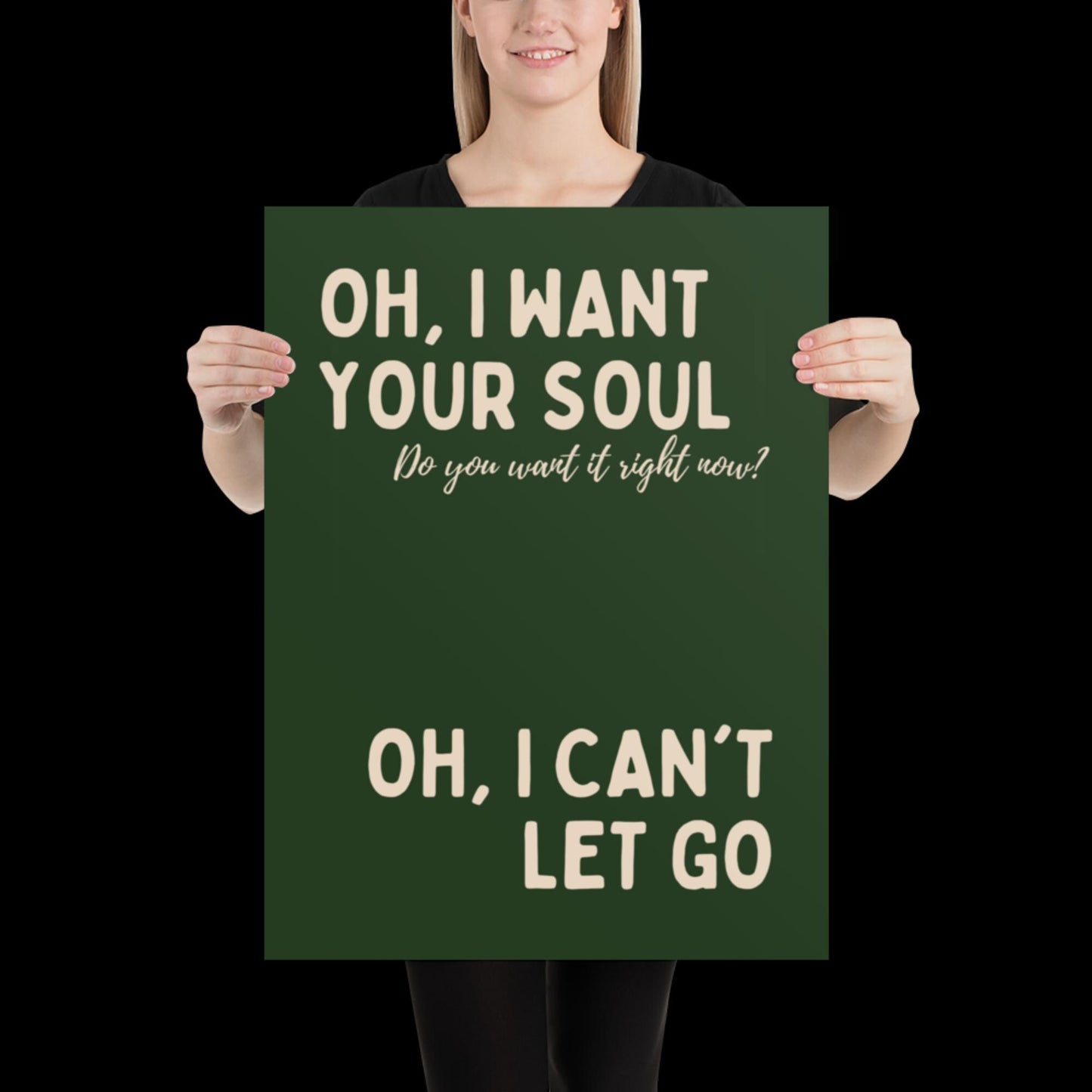 I Want Your Soul Inspired Armand Van Helden Green Print - Ibiza Art Bold Typographic Colourful House Music Poster Groovy Bar Disco Funky
