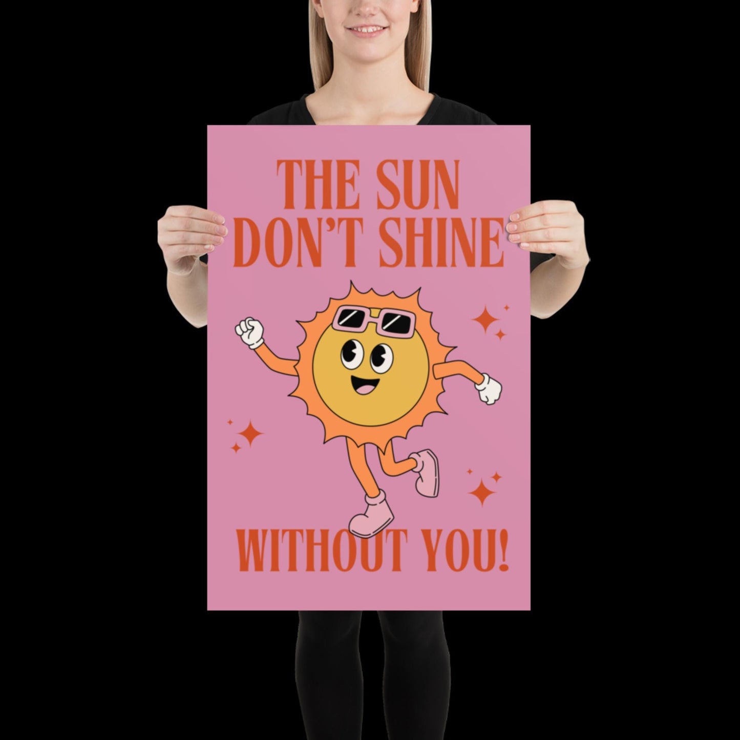 The Sun Don't Shine Without You I Sonnetanz | Music Poster | Wall Art | House Music Poster | Bold | DJ | Trance | Techno | Electronic Music