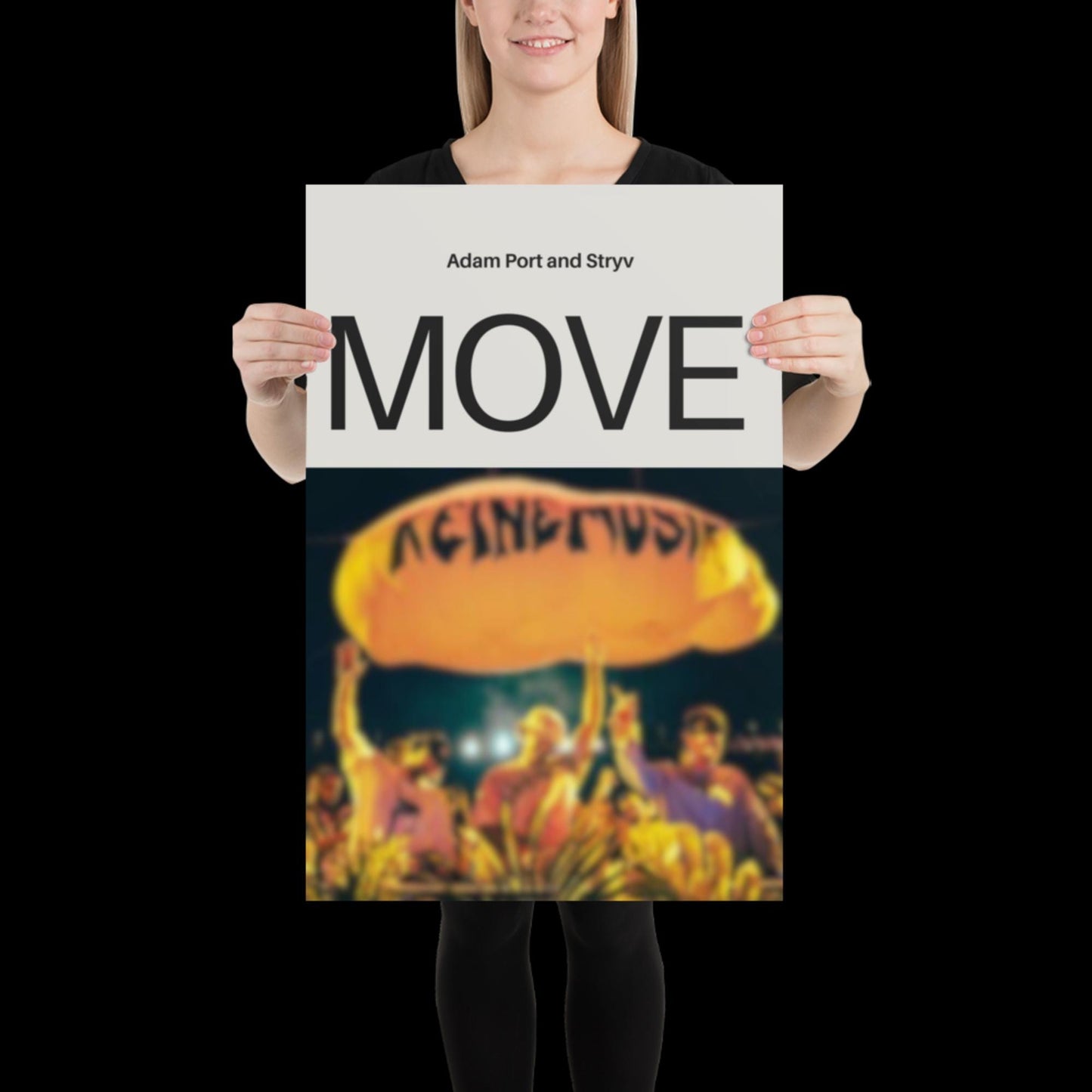 Move Inspired Print Orange Cloud - Adam Port Stryv Keinemusik Wall Art for House EDM Ibiza Festival Rave Art Decor House Music Disco Funky