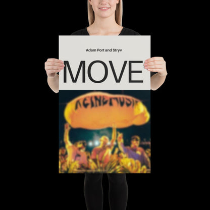 Move Inspired Print Orange Cloud - Adam Port Stryv Keinemusik Wall Art for House EDM Ibiza Festival Rave Art Decor House Music Disco Funky
