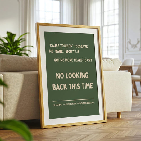 Blessings by Calvin Harris Lyric Print | House Music Poster | Quote Print | Typographic | Disco Decor | Ibiza Print | Birthday Gift