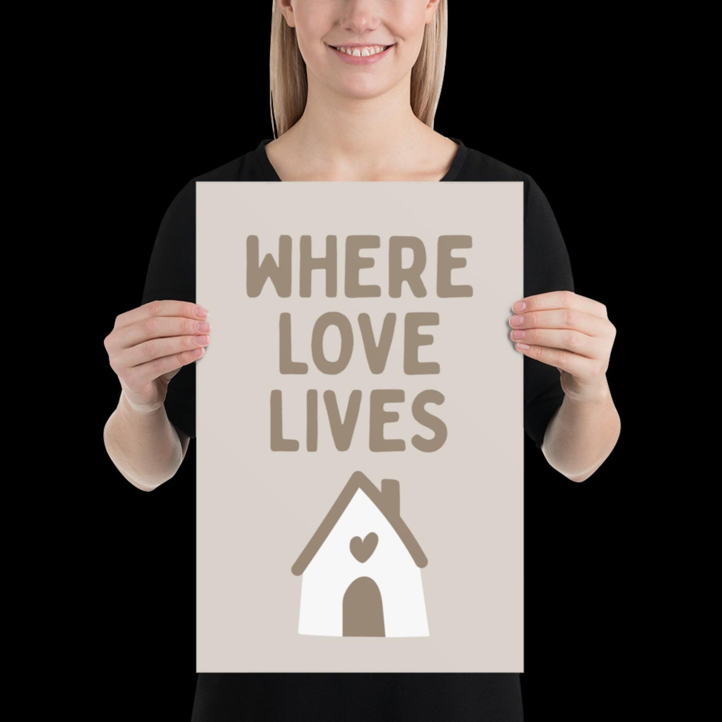 Where Love Lives Alison Limerick Inspired Lyric Print Beige - Ibiza Funky Disco House Music A1 A2 A3 Typographic Ball Aesthetic Poster