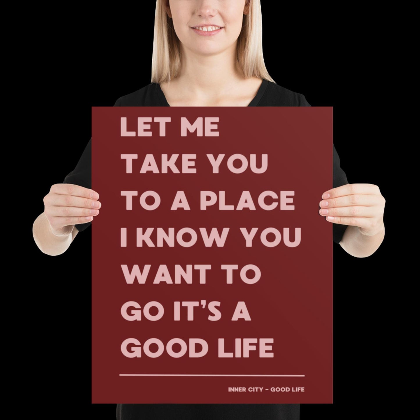 It's a Good Life Red Lyric Wall Print | Music Poster | Wall Art | A5 A4 A3 | Typographic | Lyrics | Custom Print | Wall Decor