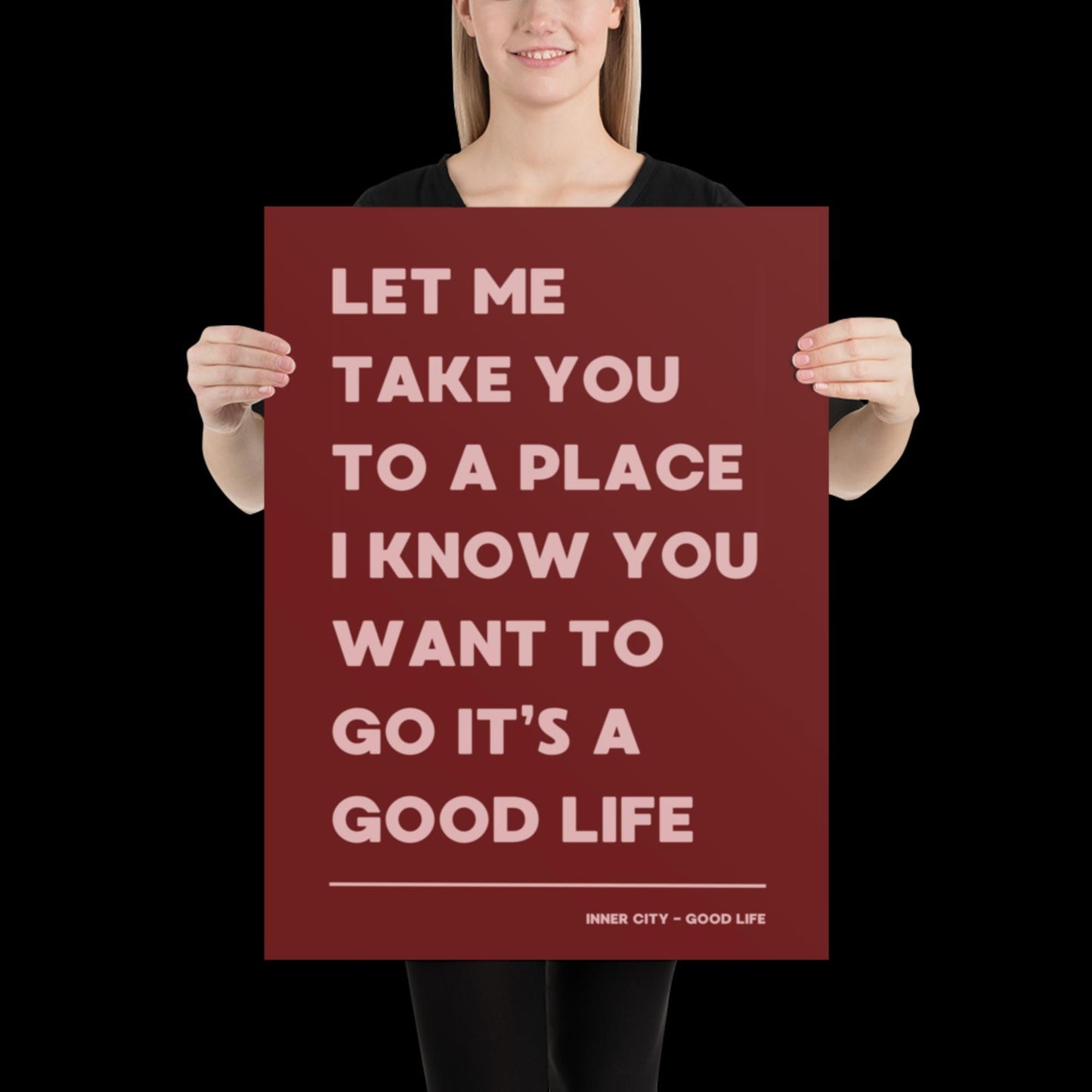 It's a Good Life Red Lyric Wall Print | Music Poster | Wall Art | A5 A4 A3 | Typographic | Lyrics | Custom Print | Wall Decor