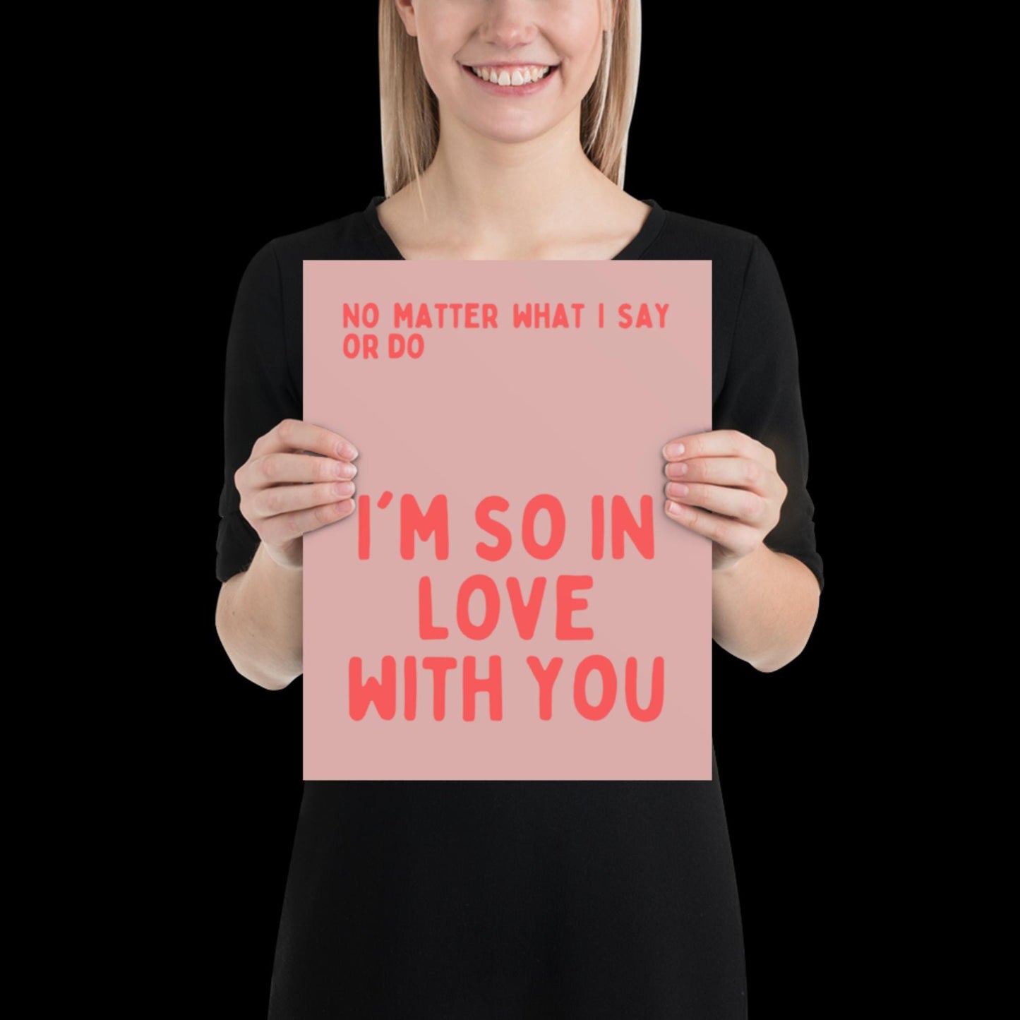 I'm So In Love With You Red Wall Print - Ibiza Colourful Funny Cute Birthday Art Gift Unique Funky House Music Poster Lyrics