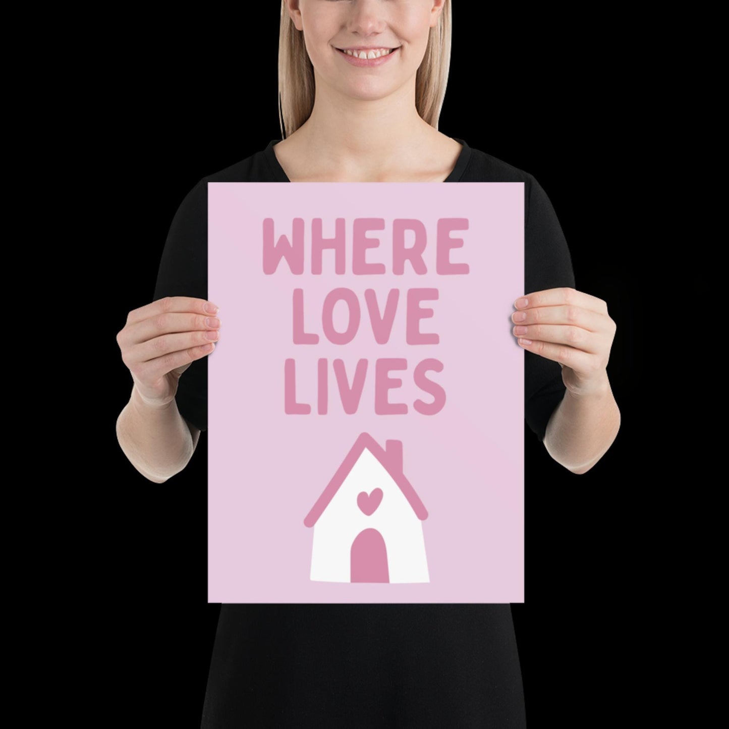 Where Love Lives Alison Limerick Inspired Lyric Print Pink - Ibiza Funky Disco House Music A1 A2 A3 Typographic Ball Aesthetic Poster