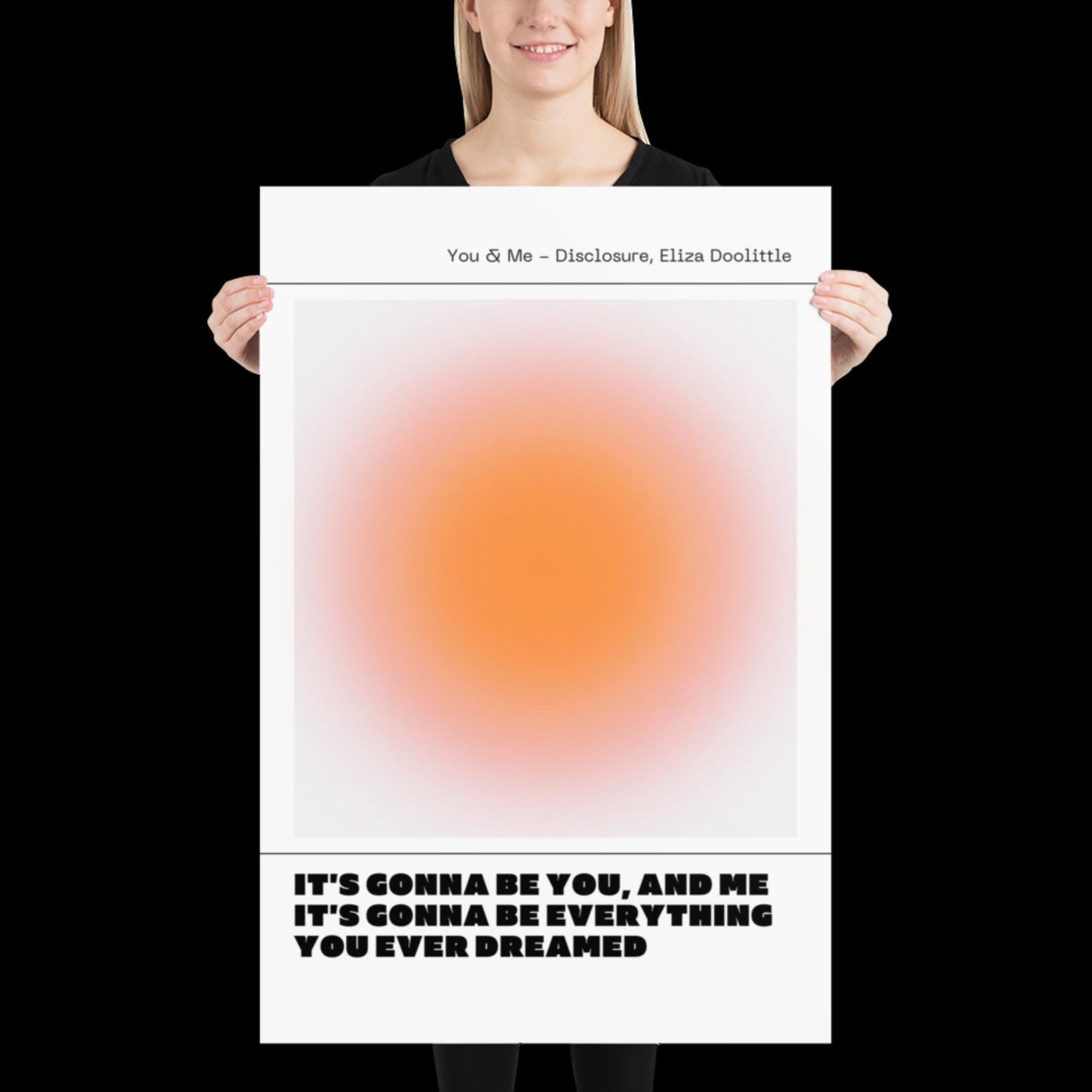 You and Me Orange Aura Print - Disclosure Wall Art for House EDM Ibiza Festival Rave Art Decor House Music Disco Ball Funky