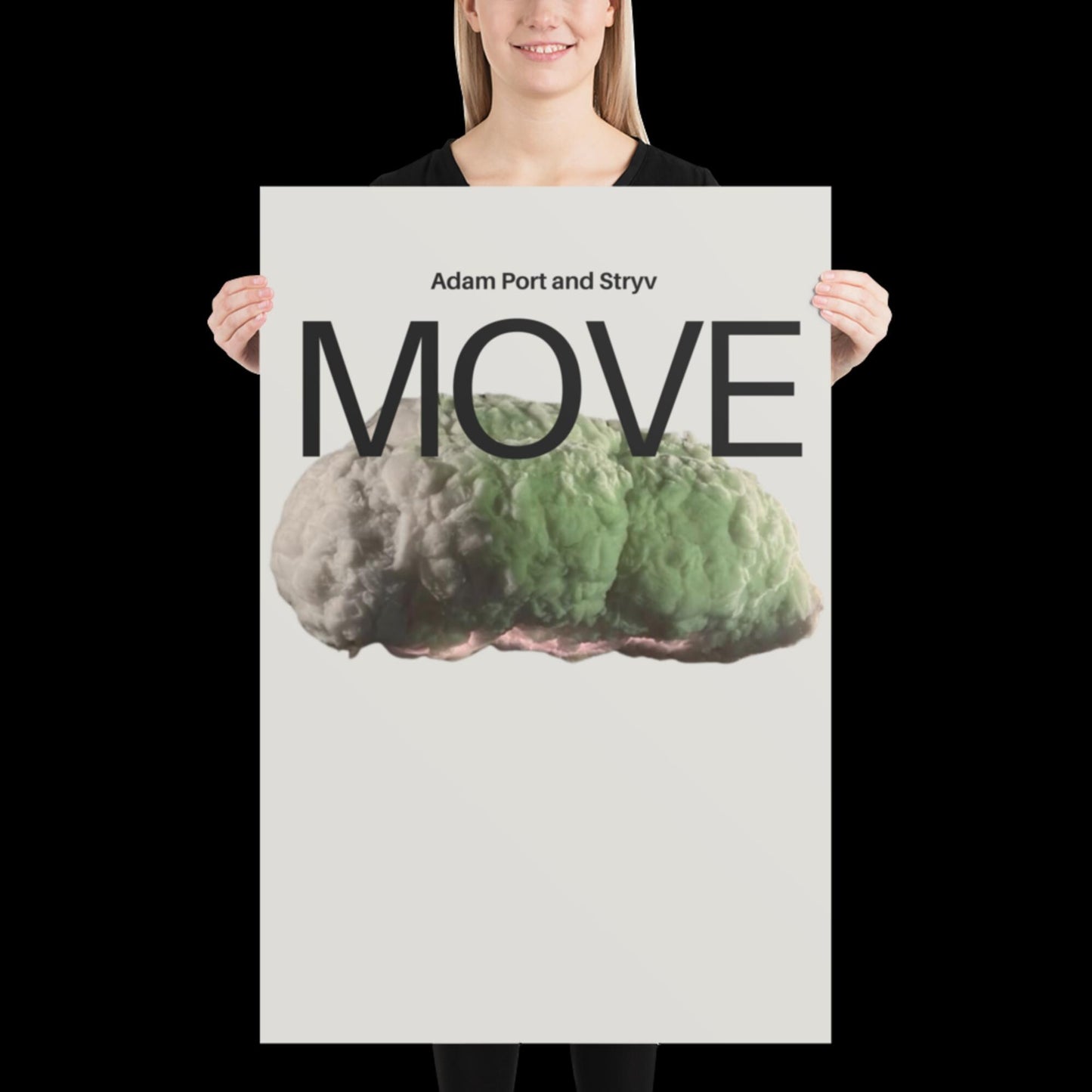 Move Inspired Print Green Cloud - Adam Port Stryv Keinemusik Wall Art for House EDM Ibiza Festival Rave Art Decor House Music Disco Funky