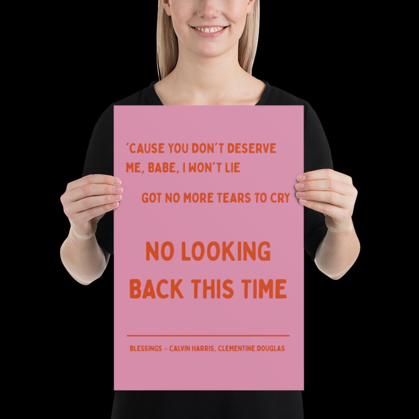 Blessings by Calvin Harris Lyric Print | House Music Poster | Quote Print | Typographic | Disco Decor | Ibiza Print | Birthday Gift