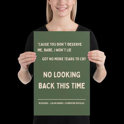 Blessings by Calvin Harris Lyric Print | House Music Poster | Quote Print | Typographic | Disco Decor | Ibiza Print | Birthday Gift