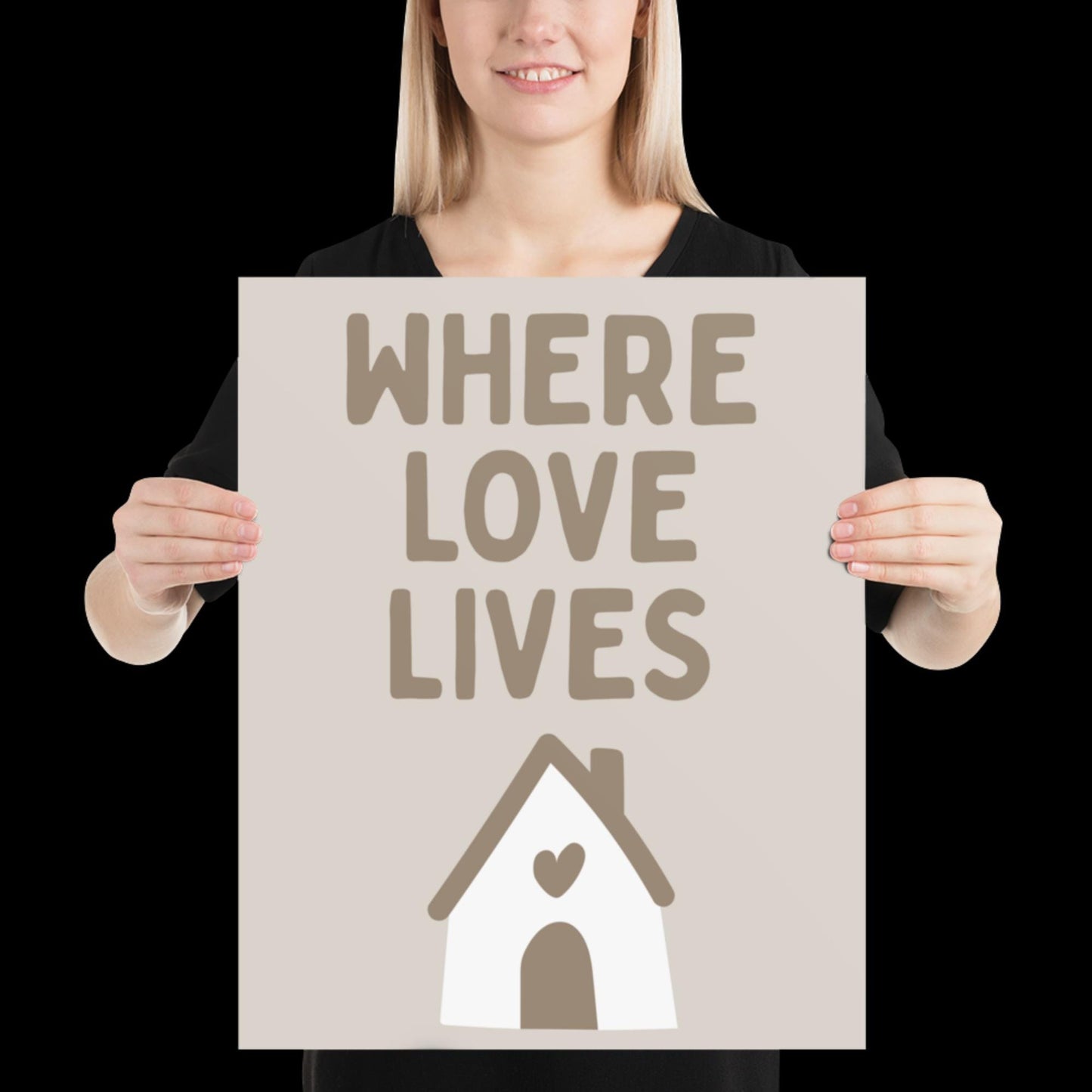 Where Love Lives Alison Limerick Inspired Lyric Print Beige - Ibiza Funky Disco House Music A1 A2 A3 Typographic Ball Aesthetic Poster