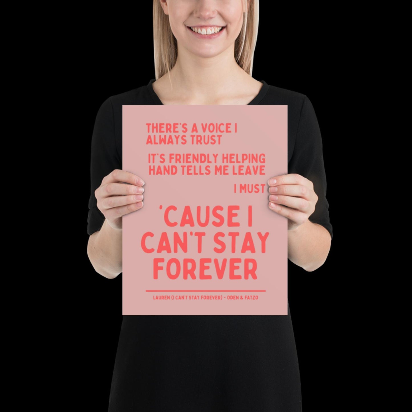 I Can't Stay Forever Red Wall Print