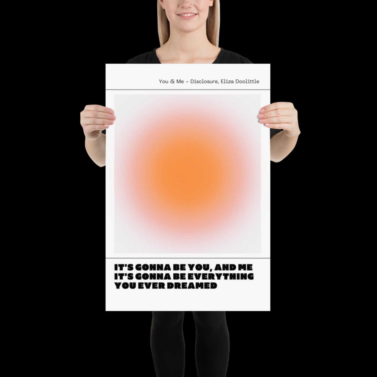 You and Me Orange Aura Print - Disclosure Wall Art for House EDM Ibiza Festival Rave Art Decor House Music Disco Ball Funky