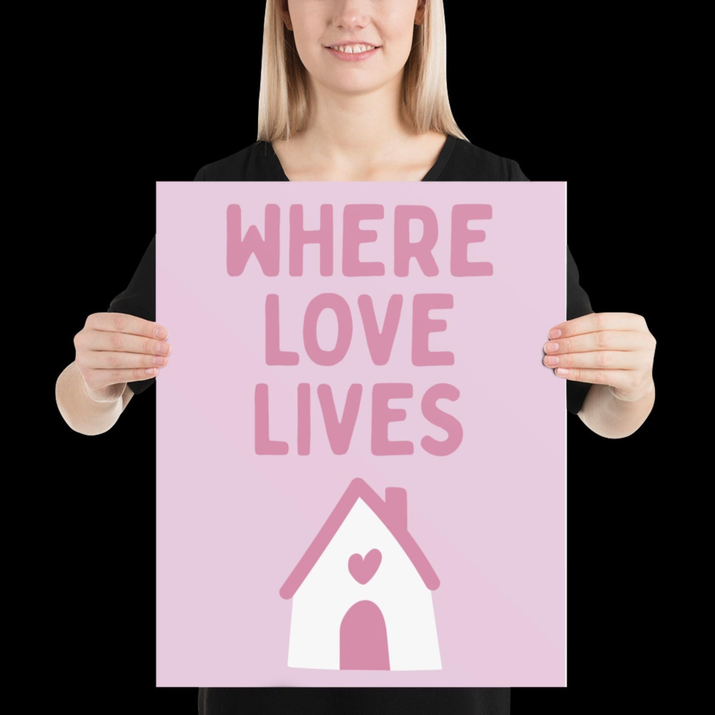 Where Love Lives Alison Limerick Inspired Lyric Print Pink - Ibiza Funky Disco House Music A1 A2 A3 Typographic Ball Aesthetic Poster