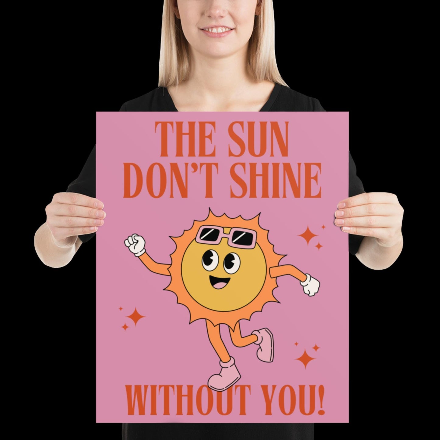 The Sun Don't Shine Without You I Sonnetanz | Music Poster | Wall Art | House Music Poster | Bold | DJ | Trance | Techno | Electronic Music