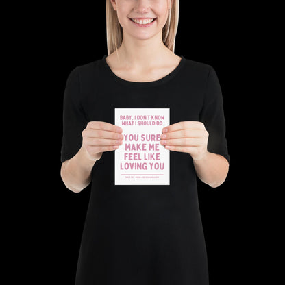 Make Me Inspired Pink and White Print - Borai Denham Audio Ibiza Bold Typographic Colourful House Music Poster Groovy Bar Disco Funky