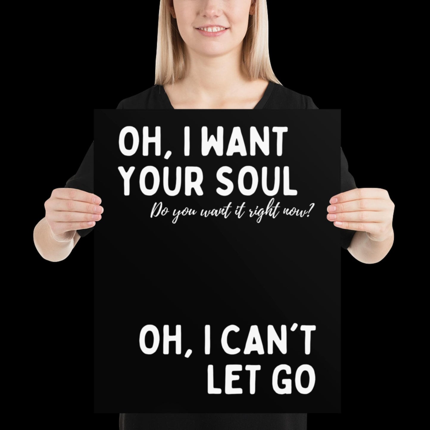 I Want Your Soul Inspired Armand Van Helden Black & White Print - Ibiza Bold Typographic Colourful House Music Poster Groovy Bar Disco Funky