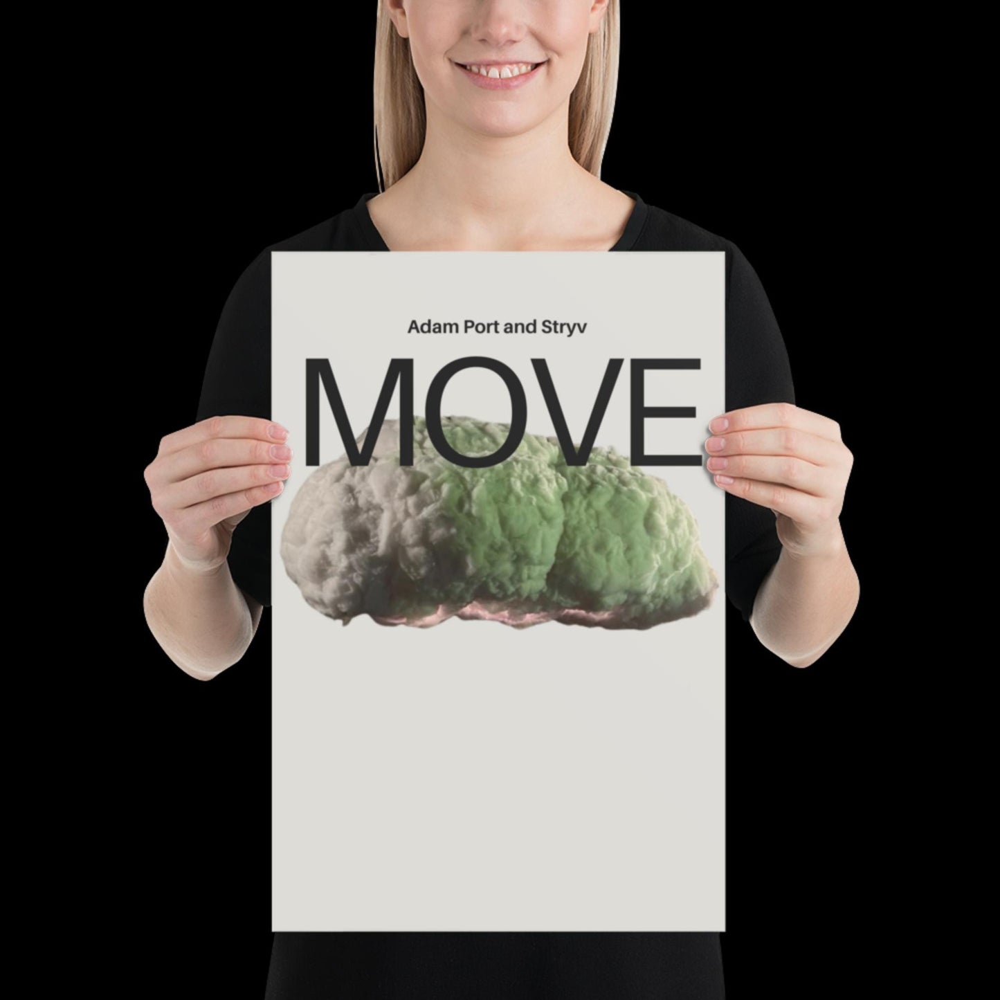 Move Inspired Print Green Cloud - Adam Port Stryv Keinemusik Wall Art for House EDM Ibiza Festival Rave Art Decor House Music Disco Funky
