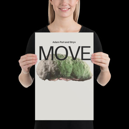 Move Inspired Print Green Cloud - Adam Port Stryv Keinemusik Wall Art for House EDM Ibiza Festival Rave Art Decor House Music Disco Funky