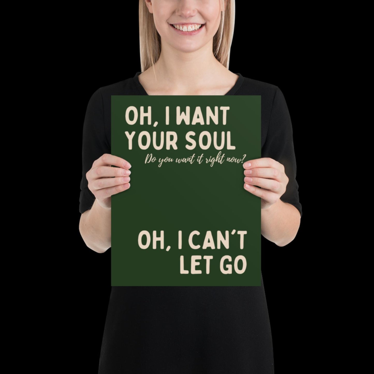 I Want Your Soul Inspired Armand Van Helden Green Print - Ibiza Art Bold Typographic Colourful House Music Poster Groovy Bar Disco Funky