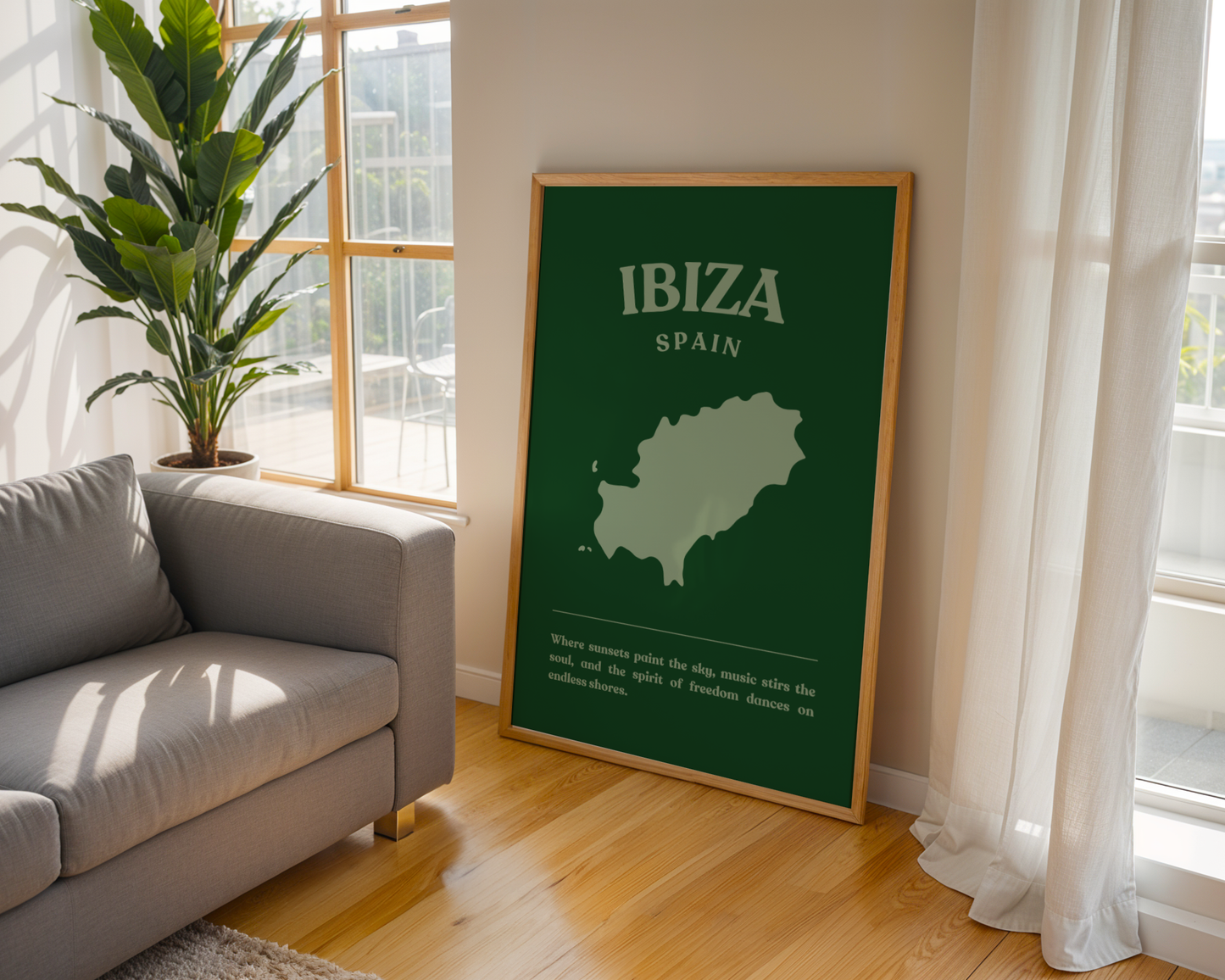 Ibiza Spain Green Wall Print