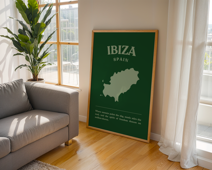 Ibiza Spain Green Wall Print