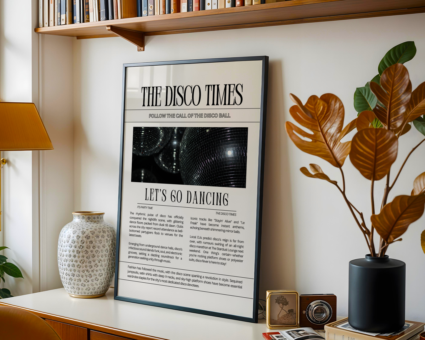 The Disco Times Newspaper Wall Print