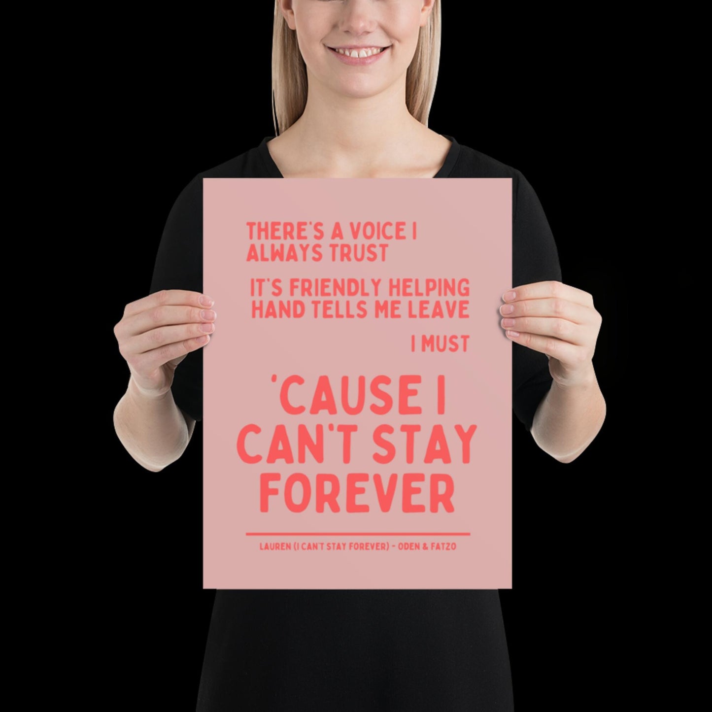 I Can't Stay Forever Red Wall Print